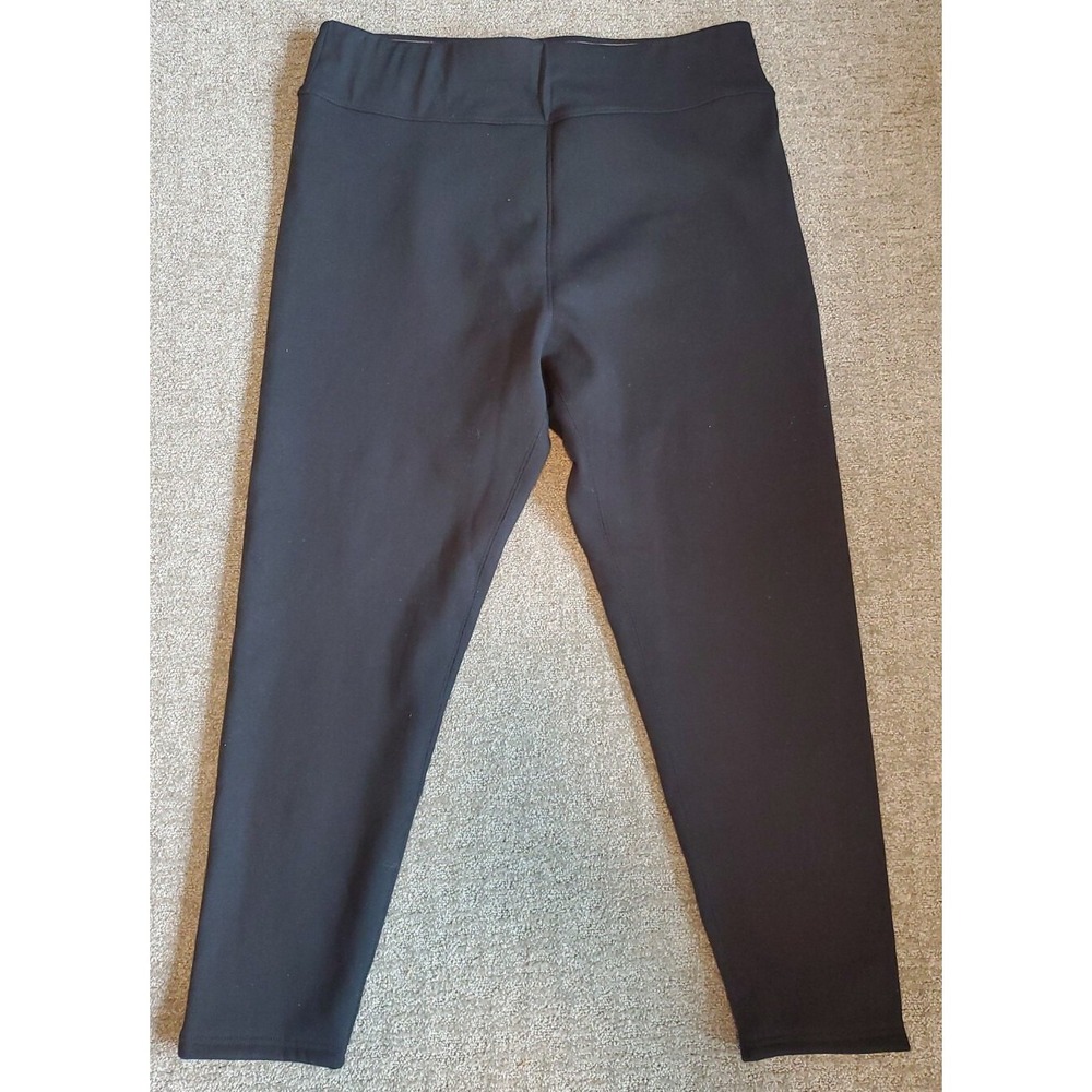 ZERDOCEAN Women's Plus Size 3X Fleece Lined Leggings Black Winter Warm